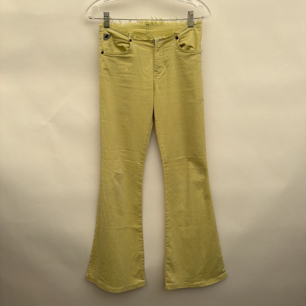 Lois jeans Vintage elastic flare jeans in lime